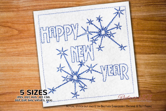 Happy New Year Fire Crackers Embroidery Review