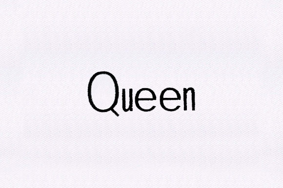 Queen Text: Elegant Embroidery for Mother's Day Gifts