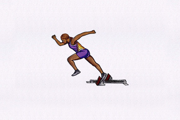 Running Athlete Woman: Embroidery Design Review