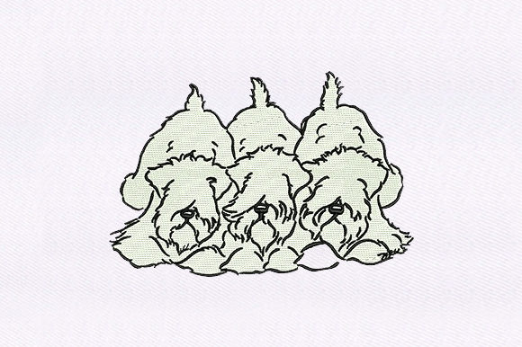 Triplets Shaggy Dogs: Holiday Embroidery Review